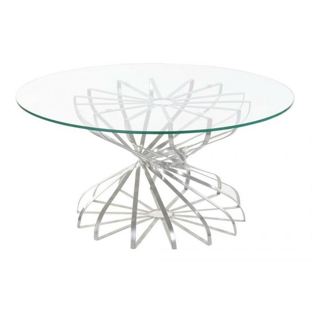 Viikon 30 tarjouksena verkkokaupassamme Korhone on Olohuoneen pöytä DKD Home Decor Hopeinen Kristalli Rauta 81 x 81 x 38 cm